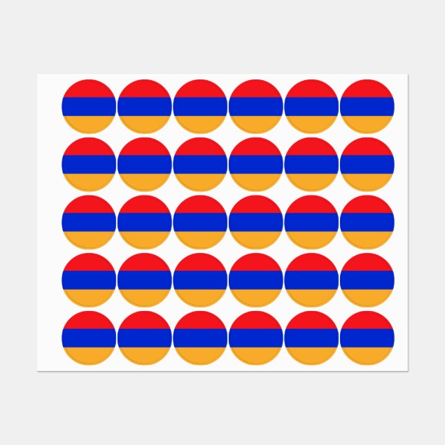 Étiquettes Drapeau de l'Arménie (Feuille)