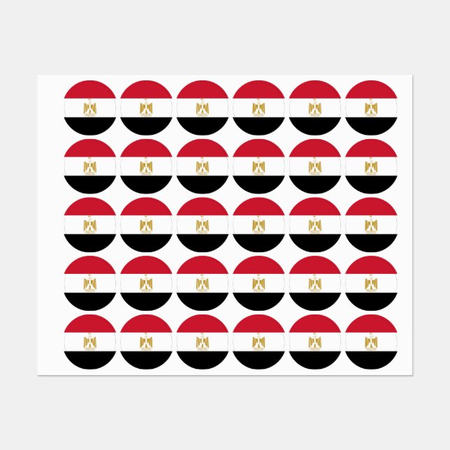 Étiquettes Drapeau de l'Égypte (Feuille)