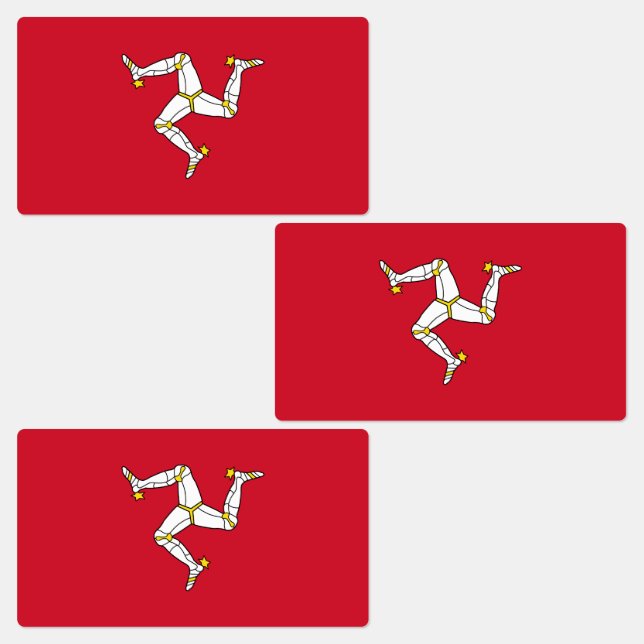 Étiquettes Drapeau de l'île de Man (Groupe)