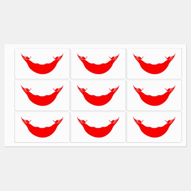 Étiquettes Drapeau de l'île de Pâques (Feuille)