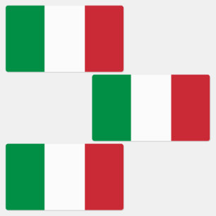 Étiquettes Drapeau de l'Italie