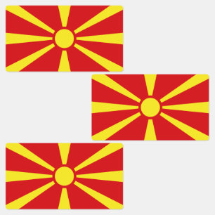 Étiquettes Drapeau de Macédoine du Nord