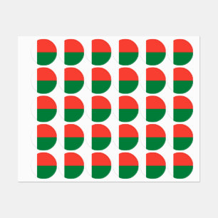 Étiquettes Drapeau de Madagascar