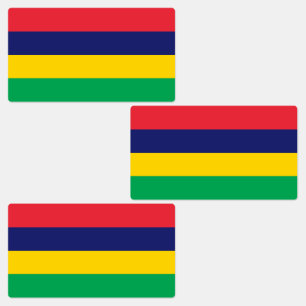 Étiquettes Drapeau de Maurice