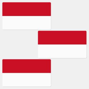 Étiquettes Drapeau de Monaco
