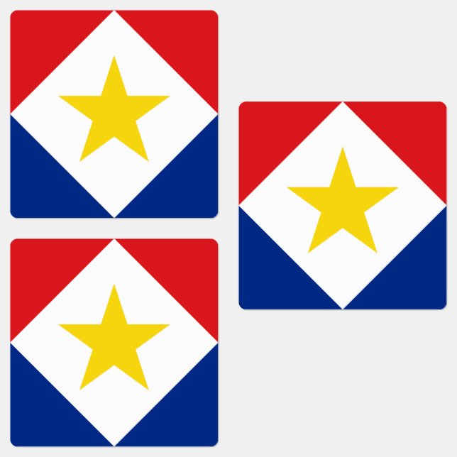 Étiquettes Drapeau de Saba (Groupe)