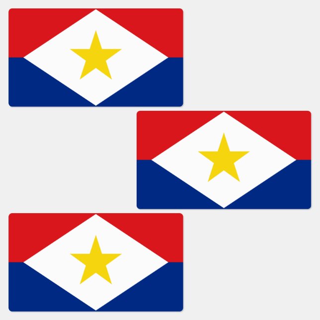 Étiquettes Drapeau de Saba (Groupe)