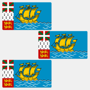 Étiquettes Drapeau de Saint-Pierre-et-Miquelon