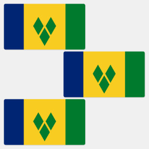 Étiquettes Drapeau de Saint-Vincent
