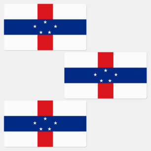 Étiquettes Drapeau des Antilles Pays-Bas