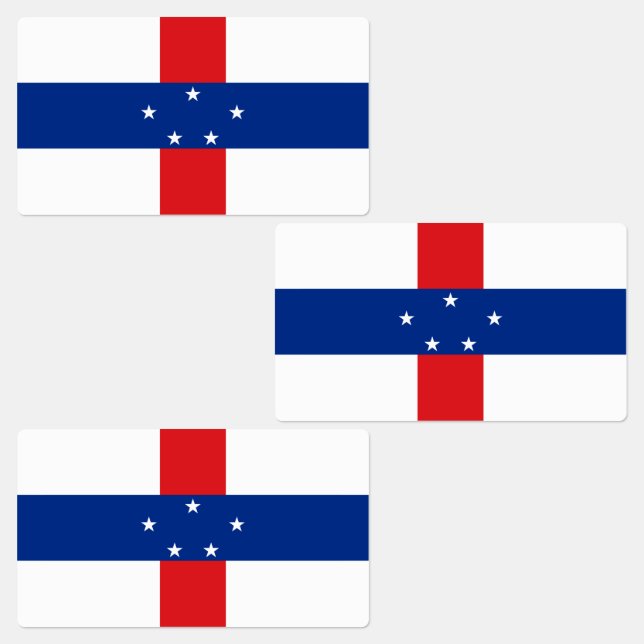 Étiquettes Drapeau des Antilles Pays-Bas (Groupe)