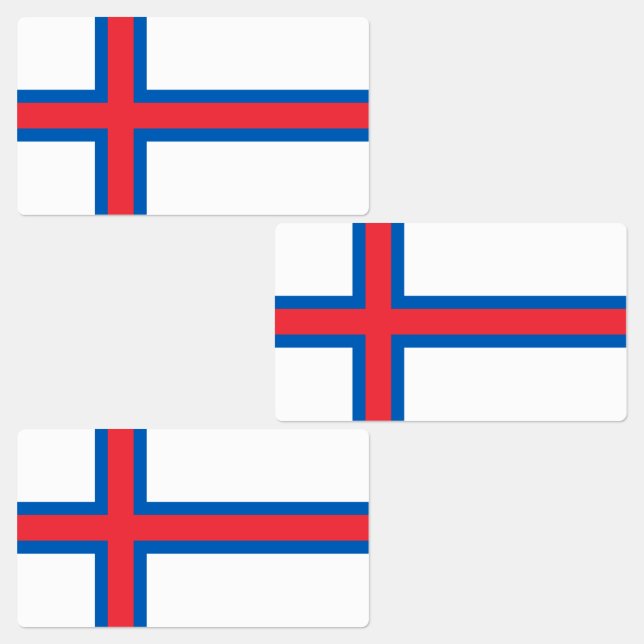 Étiquettes Drapeau des îles Féroé (Groupe)