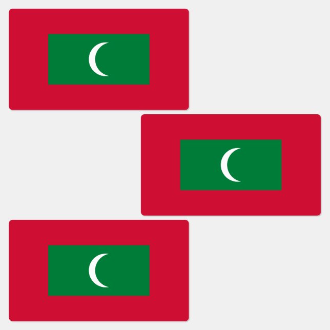 Étiquettes Drapeau des Maldives (Groupe)