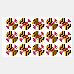 Étiquettes Drapeau d'état du Maryland Design festif