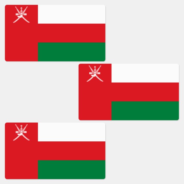 Étiquettes Drapeau d'Oman (Groupe)