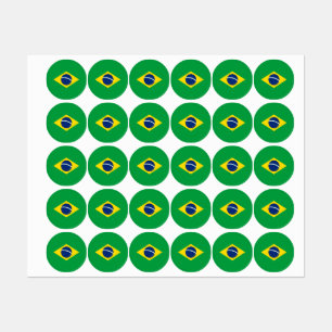 Étiquettes Drapeau du Brésil