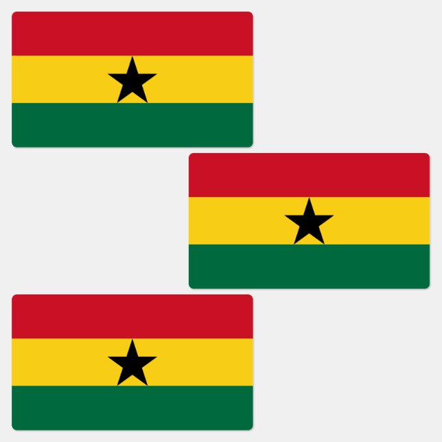 Étiquettes Drapeau du Ghana (Groupe)