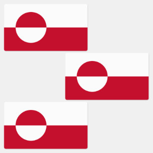 Étiquettes Drapeau du Groenland