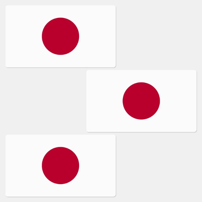 Étiquettes Drapeau du Japon (Groupe)