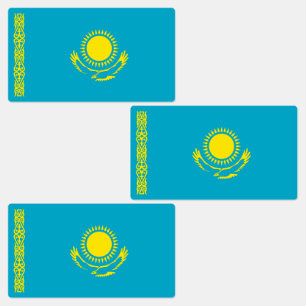 Étiquettes Drapeau du Kazakhstan