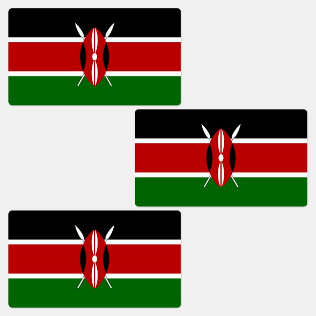 Étiquettes Drapeau du Kenya (Groupe)