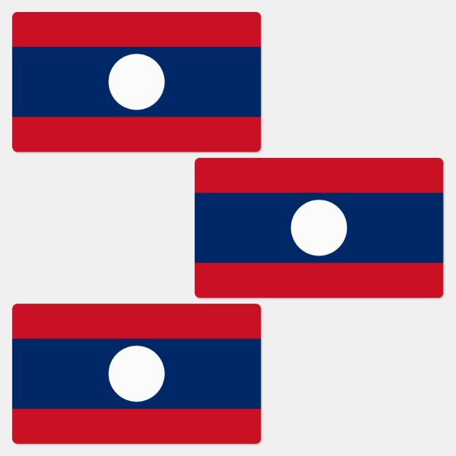 Étiquettes Drapeau du Laos (Groupe)