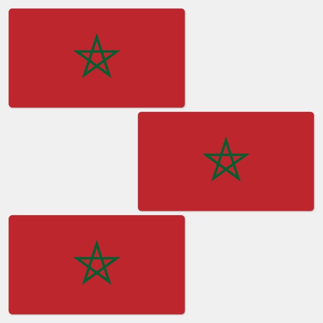 Étiquettes Drapeau du Maroc (Groupe)