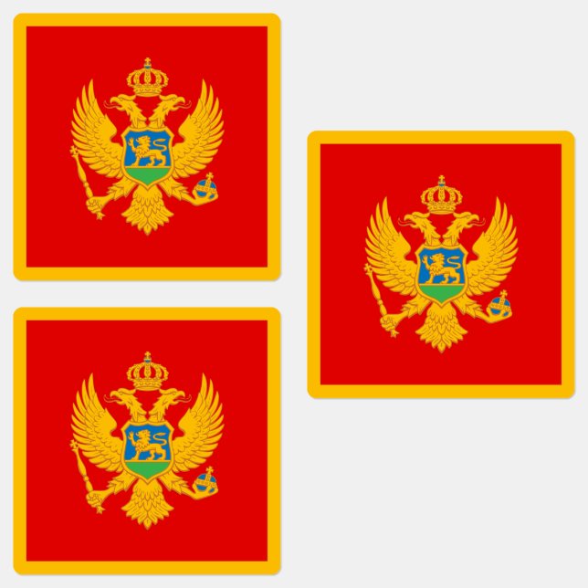 Étiquettes Drapeau du Monténégro (Groupe)