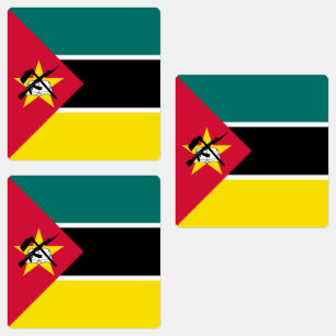 Étiquettes Drapeau du Mozambique