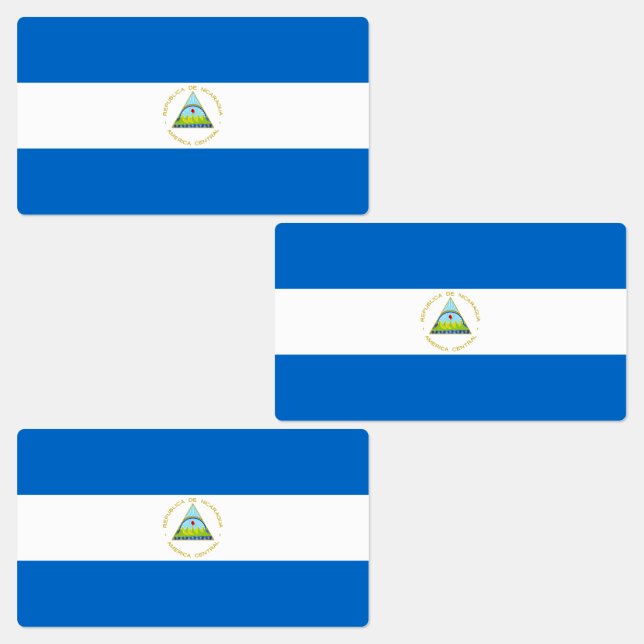 Étiquettes Drapeau du Nicaragua (Groupe)