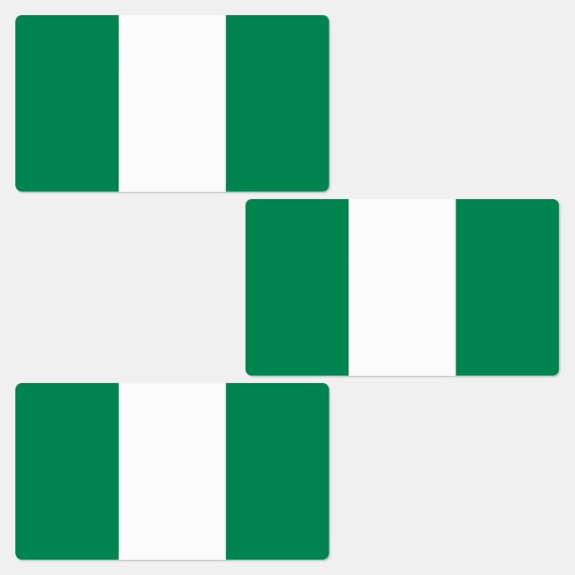 Étiquettes Drapeau du Nigéria (Groupe)