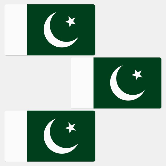Étiquettes Drapeau du Pakistan (Groupe)