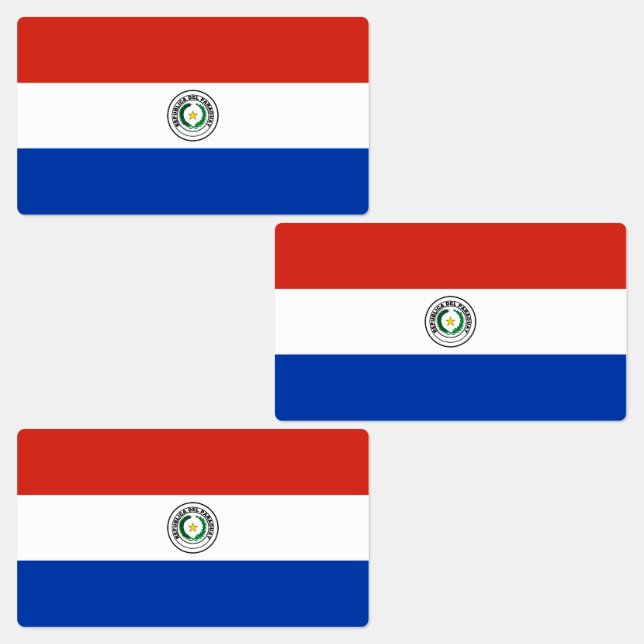 Étiquettes drapeau du Paraguay (Groupe)