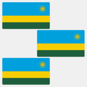 Étiquettes Drapeau du Rwanda