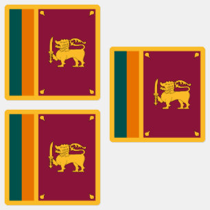 Étiquettes Drapeau du Sri Lanka