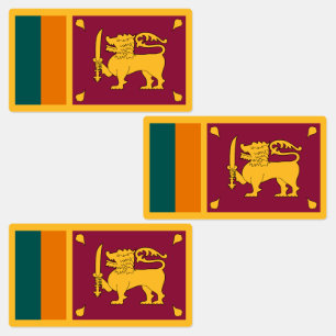 Étiquettes Drapeau du Sri Lanka