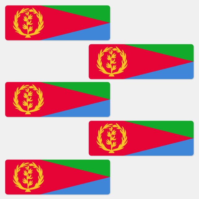 Étiquettes Drapeau Érythrée (Groupe)