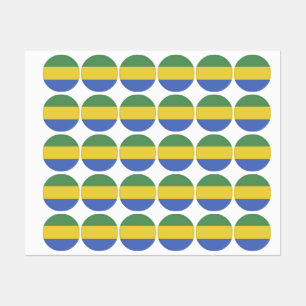 Étiquettes Drapeau Gabon