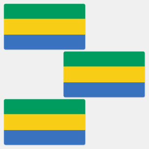 Étiquettes Drapeau Gabon