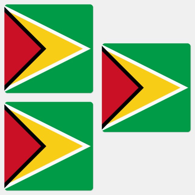 Étiquettes Drapeau Guyana (Groupe)