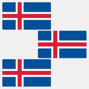 Étiquettes Drapeau Islande