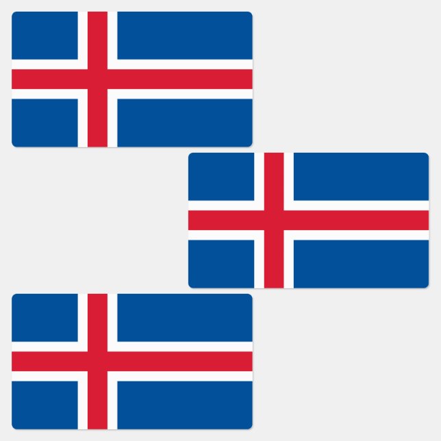 Étiquettes Drapeau Islande (Groupe)