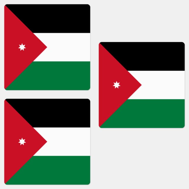 Étiquettes Drapeau Jordanie (Groupe)