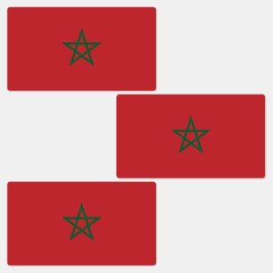 Étiquettes Drapeau Maroc
