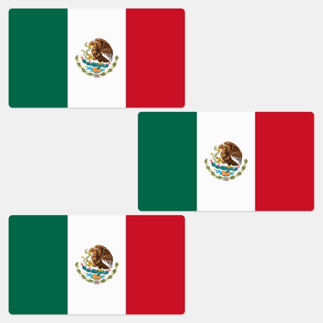 Étiquettes Drapeau mexicain (Groupe)