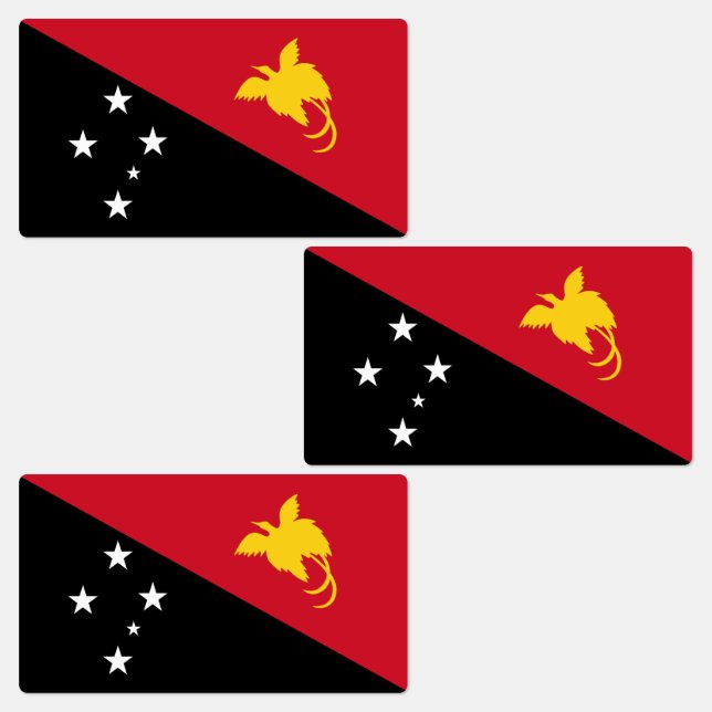 Étiquettes Drapeau Papouasie-Nouvelle-Guinée (Groupe)