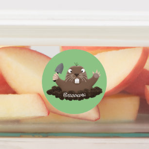 Étiquettes Drôle gopher de poche creusant dessin dessin de de