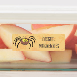 Étiquettes Drôle mignon dessin humoristique d'araignée moelle