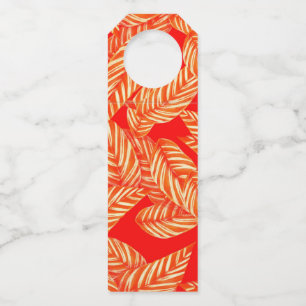 Étiquettes du cintre de la feuille rouge