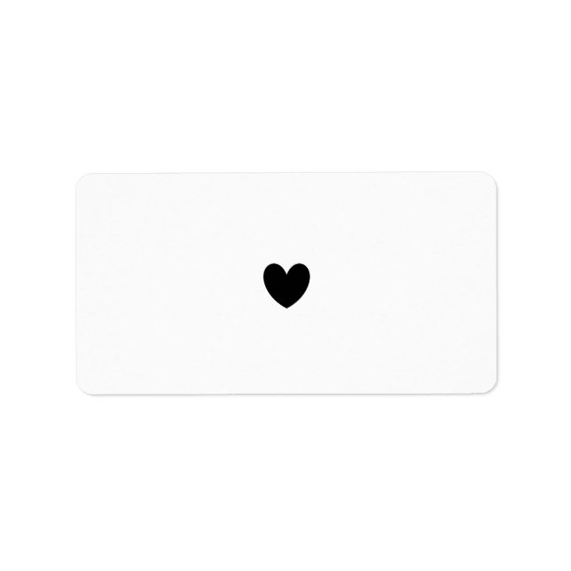 Étiquettes du coeur noir (Devant)